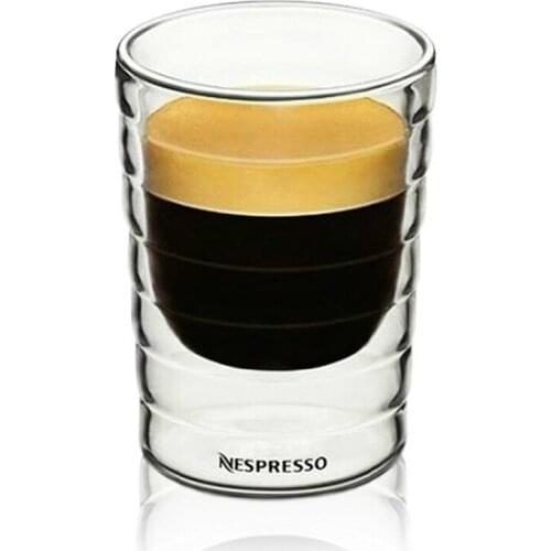 Coffee Cup 85/150ml Nespresso Double Wall Glass Coffee Mug Clear Insulated Espresso Cups Heat-resistant Tea Cup Lead-free Glass