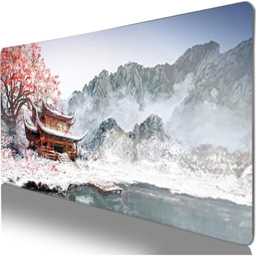 Cherry blossom mousepad gamers decoracion Carpet Gamer Rubber40x90cm Mouse pad Keyboard speed Desk Mat Flower mouse mat