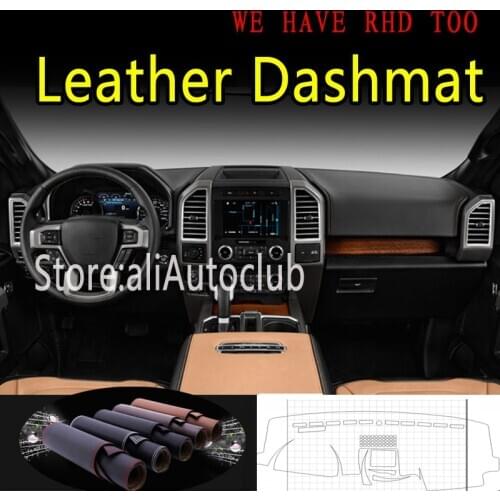 For Ford F150 F-150 2009 2010 2011 2016 2017 2018 2019 2020 Leather Dashmat Car Styling Covers Dash Mat Dashboard Cover Carpet