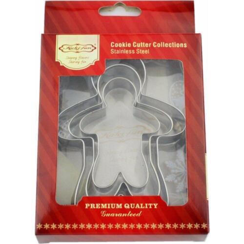 Luyou 3pcs/set Alloy Gingerbread Men Shaped Holiday Baking Biscuit Cookie Cutter Mold Decorating Tools FM1752