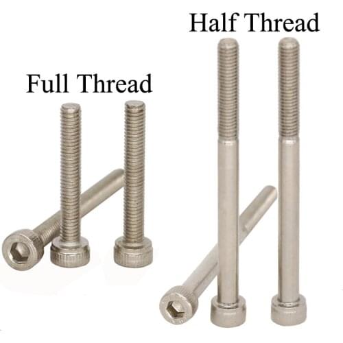 M6*8/10/12/14/50/55/60 12.9 Grade Nickel Plated Carbon Steel DIN912 Full Thread Cap Cup Allen Head Bolt Socket Hexagon Screw