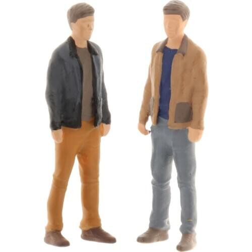 Scale Diorama Figure Man Doll Street Building Railway Road Park Layout Scenery for Home Decor Collections Accessories