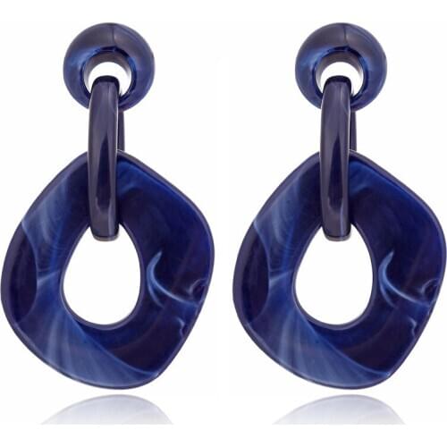 European and American Fashion Accessories Factory Direct Sales Exaggerated Geometric Earrings Individual Resin Contracted Popula