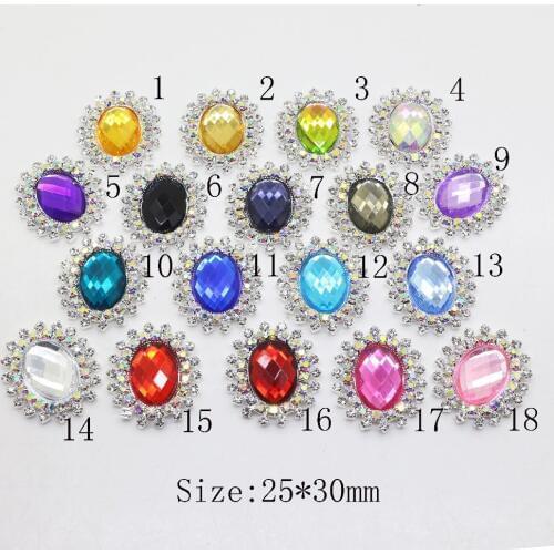 Fashion AB color rhinestone button 2017 Wedding invitations decorate metal Hair flower center scrapbooking DIYAccessories