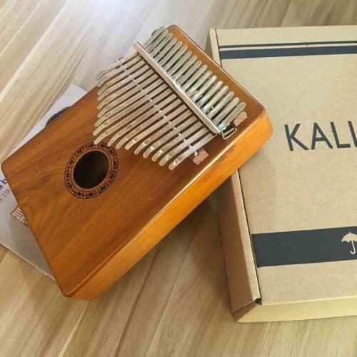 17 Keys Kalimba High Quality Musical Instruments Music Box Kalimba Piano Gift with Song instruction book 12cm*18.5cm*14cm*3.5cm