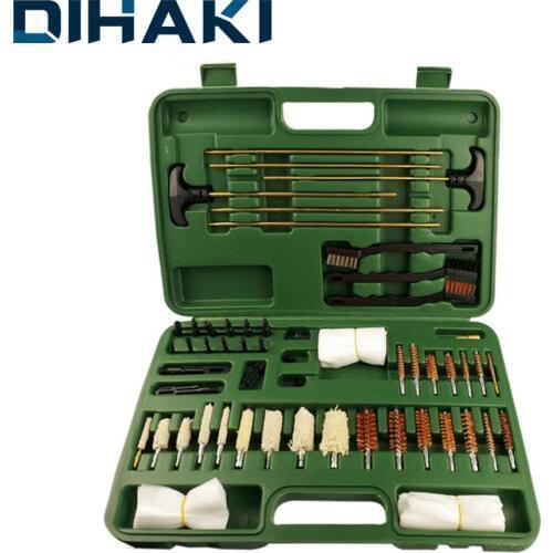 62pcs Brass Wire Brush Copper Cotton Tube Cleaner Set for Shotguns Pistols Rifle Maintenance Tool Mops Muzzle Guards Accessory