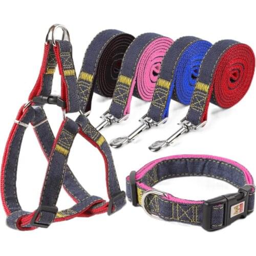Pet Leash and Harness Set Dog Adjustable Collar Set Pet Lead Vest Small Medium Large for Walking Training Dog Accessories
