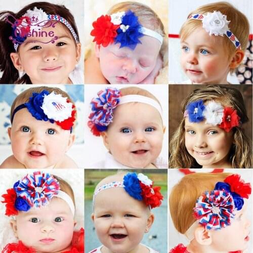 Nishine Glitter Sequins Bowknot Floral Headband Fashion Rhinestone Flowers Striped Hairband DIY Party Decoration Birthday Gifts