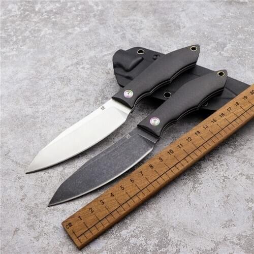 Outdoor survival knife D2 steel fiber handle fixed blade camping hunting knife tactical combat knife