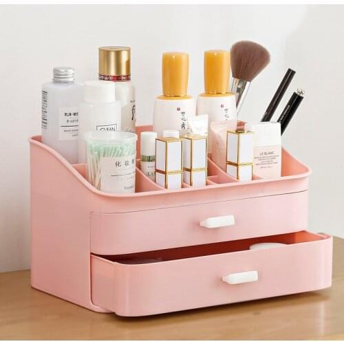 Organizer For Cosmetics Female Makeup Storage Container Desktop Storage Basket Desk Organizer Table Storage Buckets Sundries Box