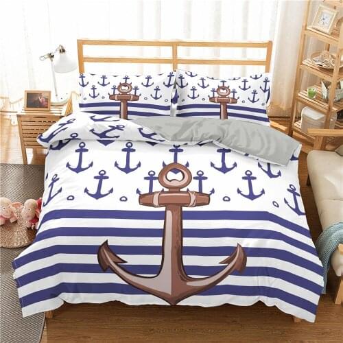 2021 Nautical Ocean Bedding Sets 3D Beach Shell Duvet Cover Polyester Quilt Cover 200x200cm Bedroom Decor Home Textiles