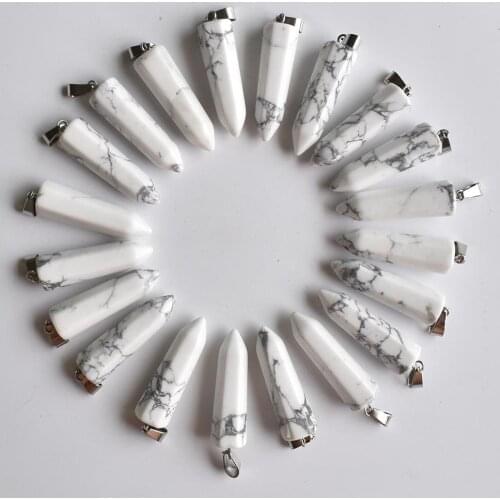 2020 Fashion top quality Hot Selling Natural Stone Charms Point Pendants Teardrop 24pcs/Lot Wholesale Free shipping