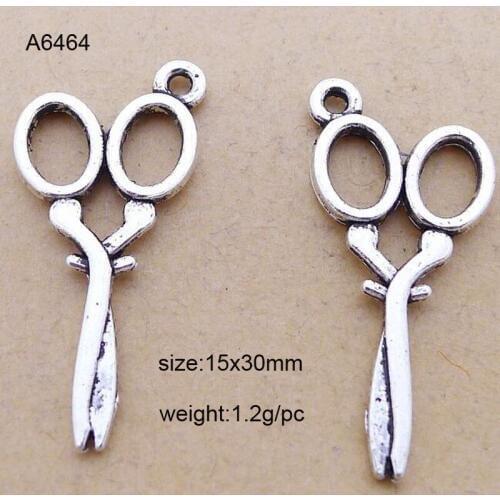 25pcs Charms Sissors 30*15mm Antique Charms Pendant Fit,Vintage Tibetan Silver,DIY For Bracelet Necklace