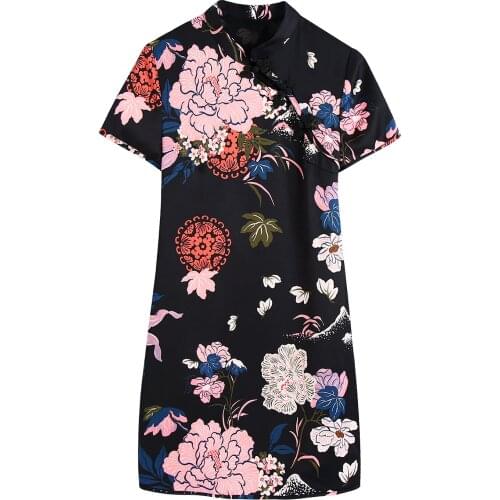 JC·KILIG 2021 Silk Satin Print Dress B1857