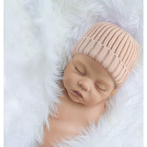 0-12M Baby Winter Warm Hats Newborn Boy Girl Knitted Elastic Solid Bonnet Caps Household Children Learning Ornament