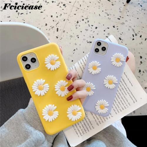 Summer Flower Daisy Case For Samsung Galaxy S10E S9 S8 Plus 20 Ultra S6 S7 Edge Note10 9 8 Silicone Soft Cover Cute