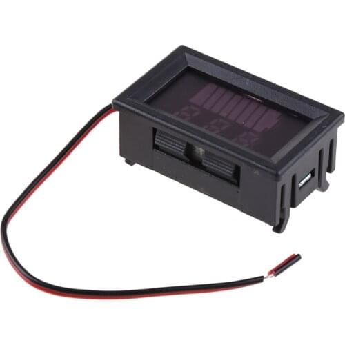 DC 12V-72V Digital Lead Acid Battery Capacity LED Indicator Voltmeter Battery Tester