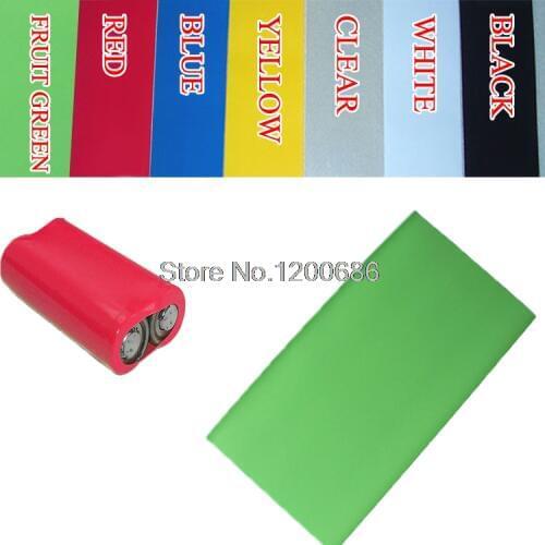 PVC Heat Shrink Tubing 50mm Diameter 32mm PVC heat shrink tubing 18650 battery tow type package 10PCS length 75mm