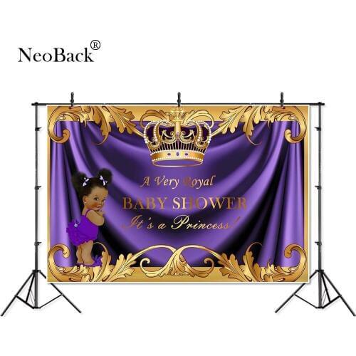 Thin Vinyl royal princess golden crown baby shower children Photography studio Backgrounds professional indoor Photo Backdrops