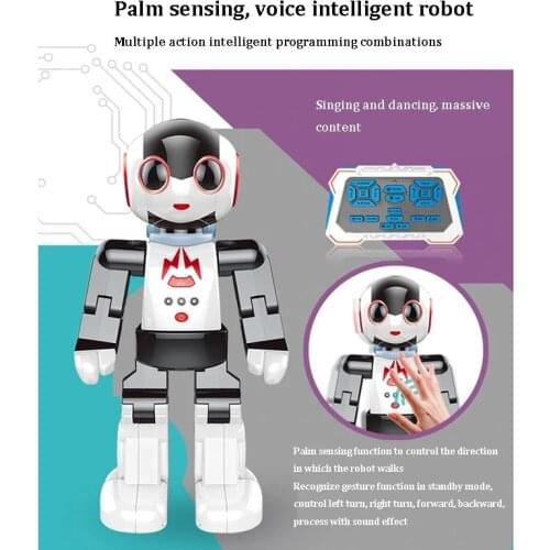 Voice Smart Robot Palm induction Radio Remote Control Robot Childrens educational toys Multi-functional RC Robots Toys Gifts