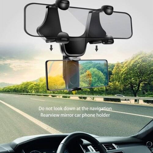 Universal Car Rear View Mirror Mount-Stand Holder Bracket Cradle for Mobile Phone GPS Car Holders Accessories