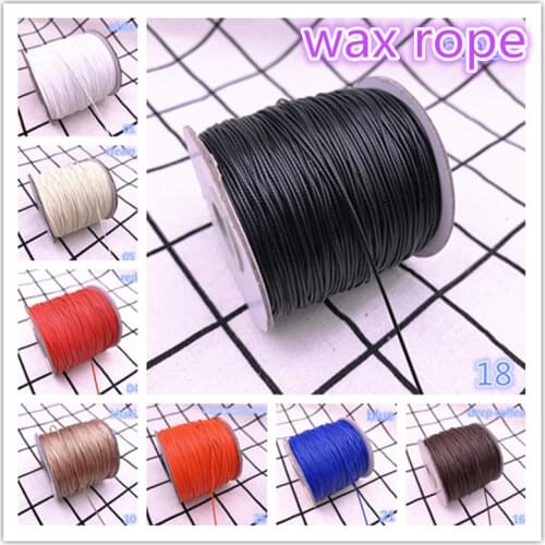 New 0.5 0.8 1.0 1.5 2.0mm Waxed Cord Waxed Thread Cord String Strap Necklace Rope Bead DIY Jewelry Making for Bracelet