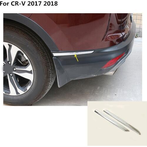 Top quality car side bumper corner protection trim frame stainless steel anti-rub cover panel For Honda CRV CR-V 2017 -18