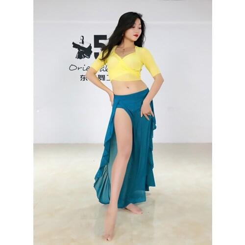 Dancer Belly Dance Costume Female New Style Suit Autumn Group Dress Long Skirt Performance Clothes Practice Clothes 5553