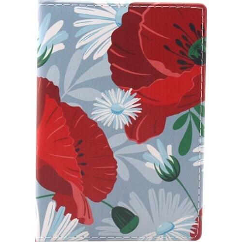 Zoukane Lovely white daisy flowers grass animal lovers Passport Cover Case Card Holder Travel Accessories Colorful ZSPC22