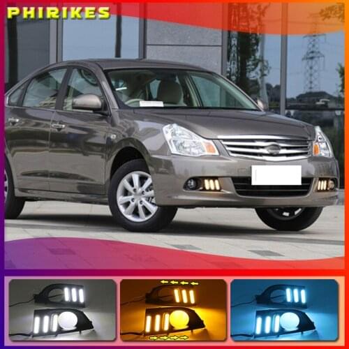 2pcs For Nissan sentra Sylphy 2006 2007 2008 LED DRL Daytime Running Lights Daylight yellow turn Signal lamp
