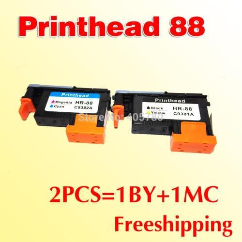 2pcs for 88 Printhead compatible for 88 C9381A 9382A L7580 7590 K5400 K550 printer
