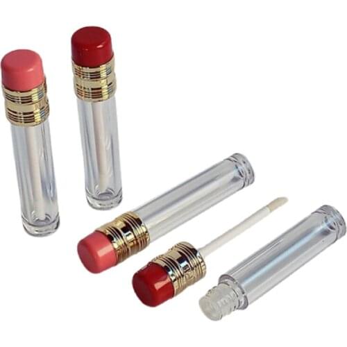 3.5ml Clear Lip Gloss Tube With Wand Empty Pencil Lipgloss Bottle Plastic Cosmetic Packaging Lipgloss Container 25/50 pieces