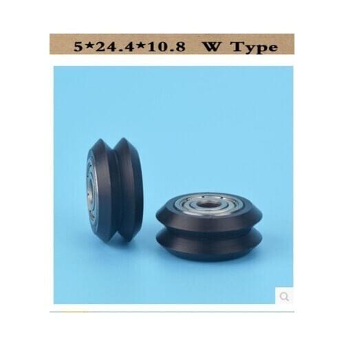 3D printer 625zz double bearing roller for V/W slot system 5*24*10.2 profile rail 20 series pulley
