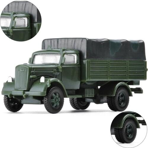 4D Assembled Military Model Toy 1:72 Simulation Scene Decoration Chariot Toy Quick Assembling Toy Ornament Gift Random Color