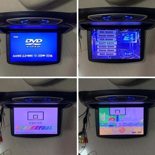 Car Monitor Flip Down DVD Player Car Top Roof Flip Down Slim Overhead Monitor DVD Player with 2 Different Color Covers