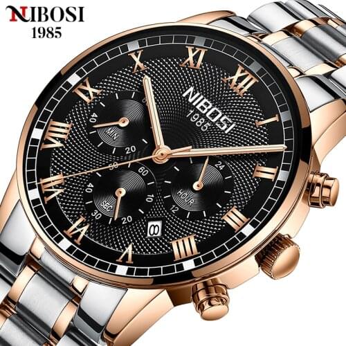 NIBOSI 2021 Watch Men Luxury Brand Chronograph Male Sport Watches Waterproof Quartz Men Clock Fashion Relogio Masculino 2339