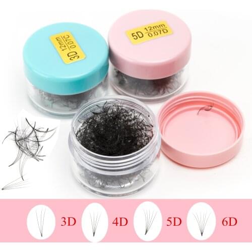 Seashine Short Stem Pre Made fans 300 Loose Fans Jar Volume lashes Pre Made Fans Volume Lashes Eyelash Extension