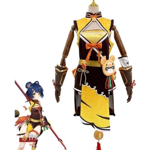 Game Genshin Impact Chief XiangLing Cosplay Costume Women Sexy Dress Accessories Fancy Halloween Carnival Outfits Custom Made