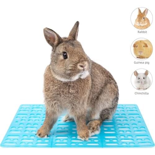 Rabbit Mat for Cages Rabbit Guinea Pig Hamster and Small Animals Cage Hole Mat Prevent Pet Skin Disease with Fixed Tabs