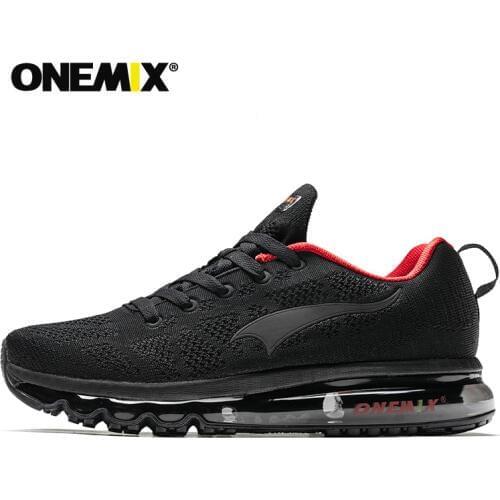 ONEMIX Men Running Shoes For Women Nice Zapatillas Athletic Trainers Black Sports Air Cushion Outdoor Jogging Walking Sneakers