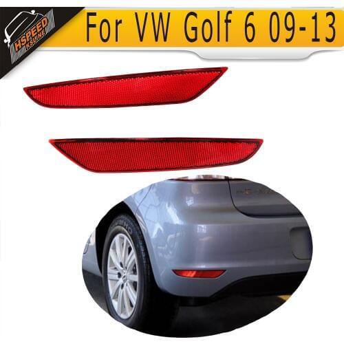 ABS Rear Bumper Reflector Lamps Auto Car-Styling Rear Light for Volkswagen VW Golf 6 Standard Only 10-13 Not GTI R Convertible