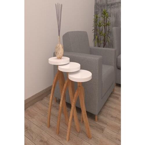 Flamingo Oval Zigon Coffee Table 3 pcs coffee table set