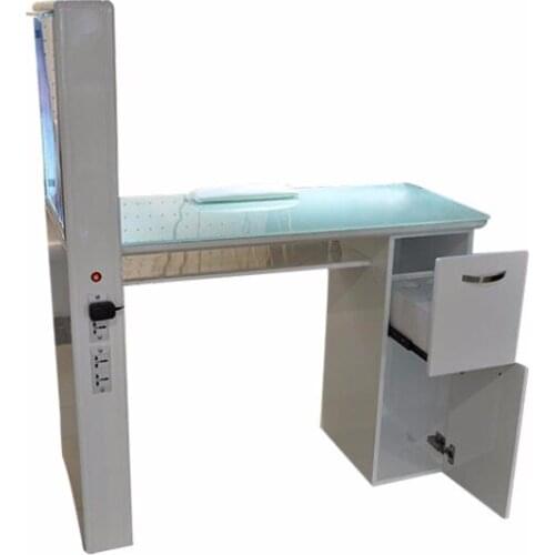 Nail Desk Station Salon Furniture Nail Table With Strip Light