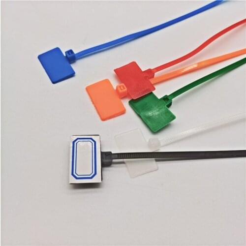 100 pieces of 4 * 150 mm nylon strapping label plastic ring strapping label cable label self-locking strapping