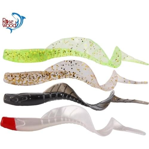 RoseWood 10pcs Vivid Soft Grub Soft Baits 65mm 1.7g Swimbaits Artificial Silicone Fishing Lure Bait Carp Bass Fishing