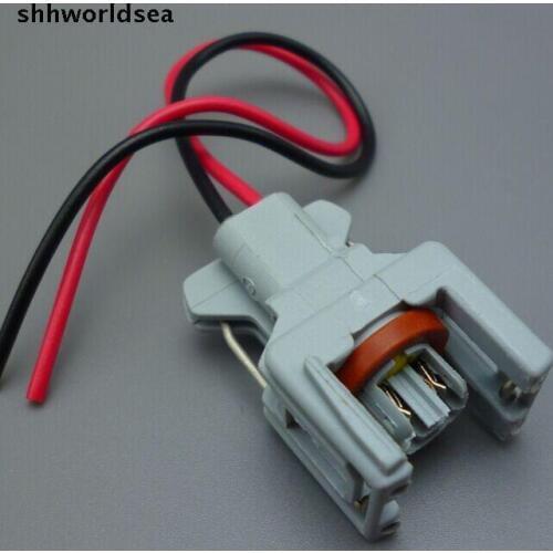 Shhworldsea 10PCS 2Pin Auto fuel injector connector spray nozzle/oil atomizer plug,Car Electrical plug socket connectors