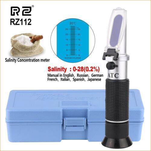 RZ Refractometer Concentration Meter Handheld Portable Brewing Auto Refratometro Digital Tester RZ112 0-30% 0.2% Refractometer
