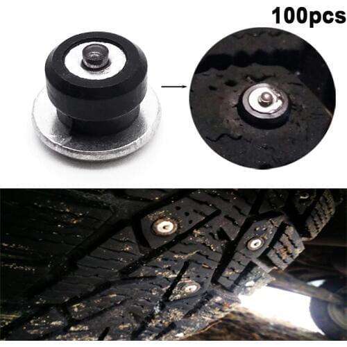 Marrkey 9mm 100pcs Snow Chains Stud/Snow Spikes for Tires/Tire Studs Spikes for Auto Car Truck SUV ATV Motorcycle