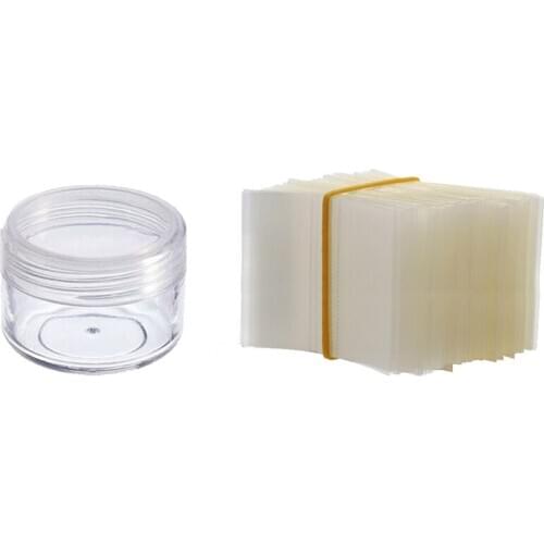 200Pcs Heat Shrink Wrap Clear PVC Film for 10g 15g 20g Plastic Cosmetic Container Lip Blam Container Jar Pot