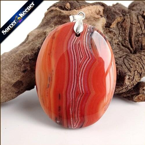 High Quality Pendentif Real Natural Red Botswana Agates Stone Pendant Chains Necklace For Womens & Mens Jewelry Making ZS007